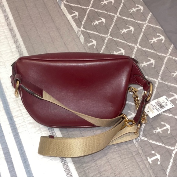 NWT Authentic MK Michael Kors Maisie Small 2-in-1 Waistpack in Oxblood Leather - Picture 10 of 12